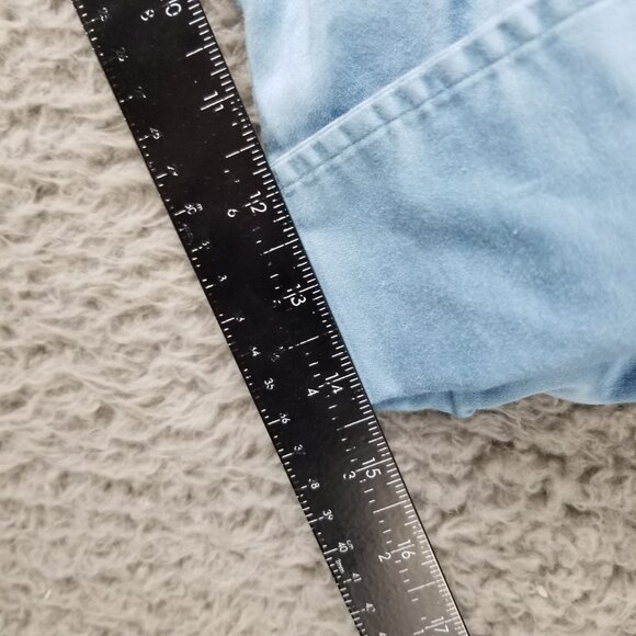 Lane Bryant Shirt Womens 26/28 Plus Blue Button Up Long Sleeve Stretch *Read* - Picture 8 of 10